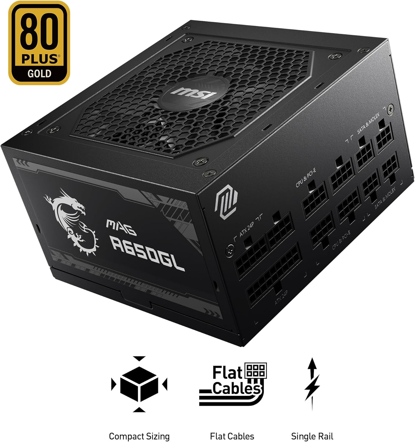 MSI MAG A750GL PCIe 5 750W Fully Modular 80+ Gold ATX Power Supply