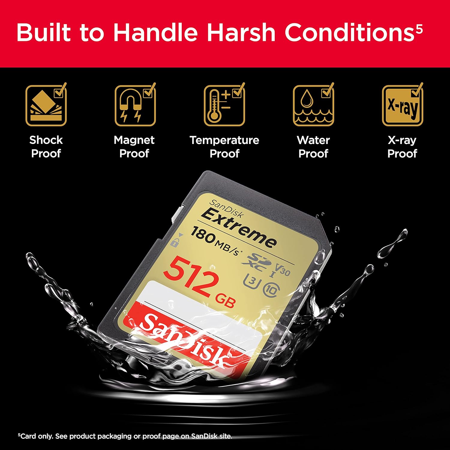 SanDisk Extreme 64GB SDXC UHS-I Memory Card, C10 U3 V30, 4K UHD
