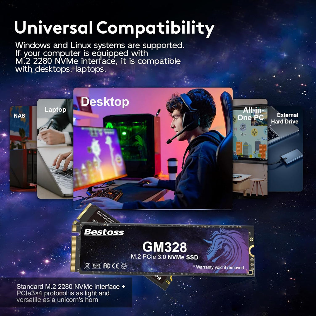 Internal SSD Unisex 2TB NVMe M.2 2280 Drive