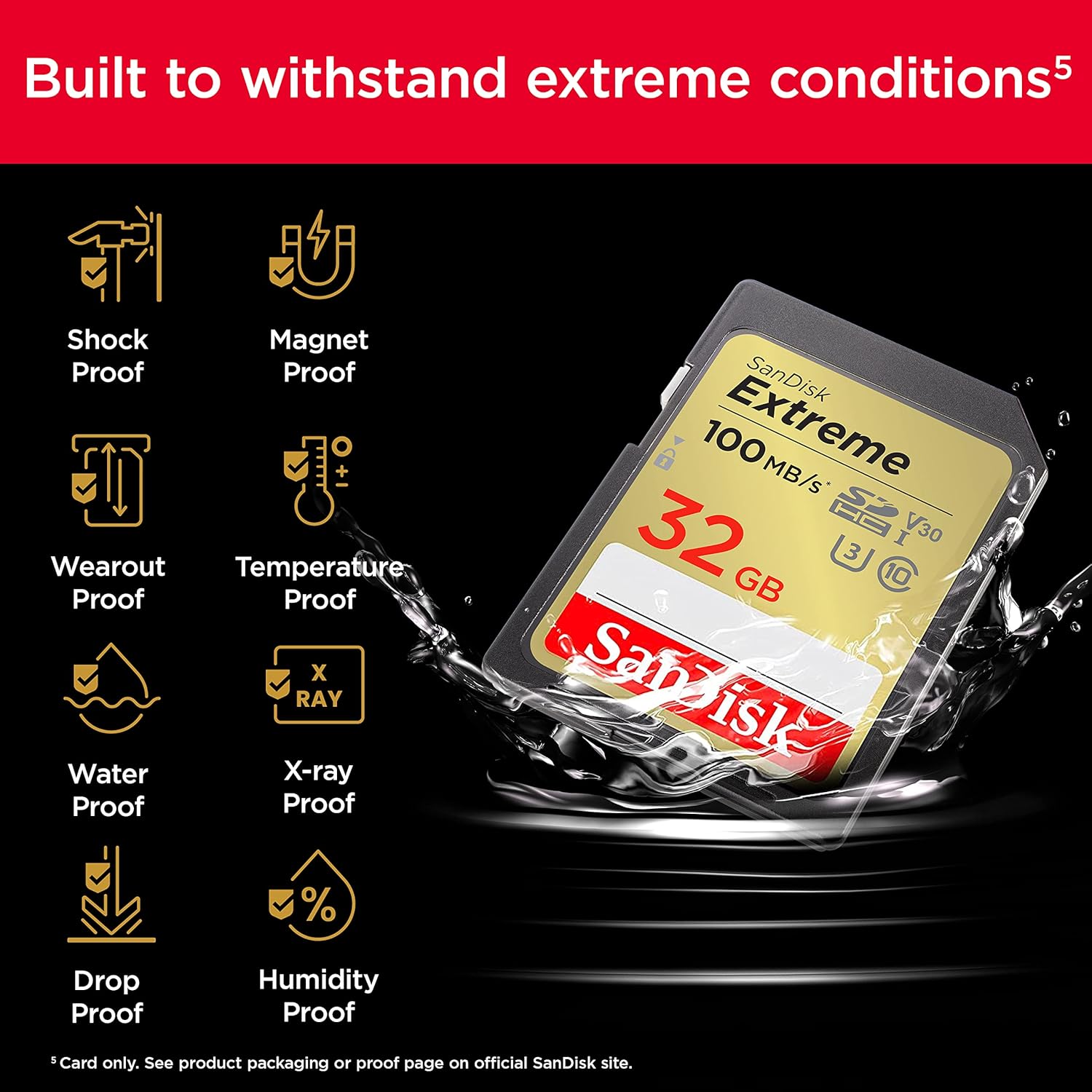 SanDisk Extreme 64GB SDXC UHS-I Memory Card, C10 U3 V30, 4K UHD