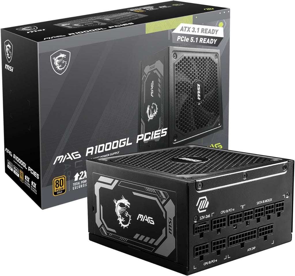 MSI MAG A750GL PCIe 5 750W Fully Modular 80+ Gold ATX Power Supply