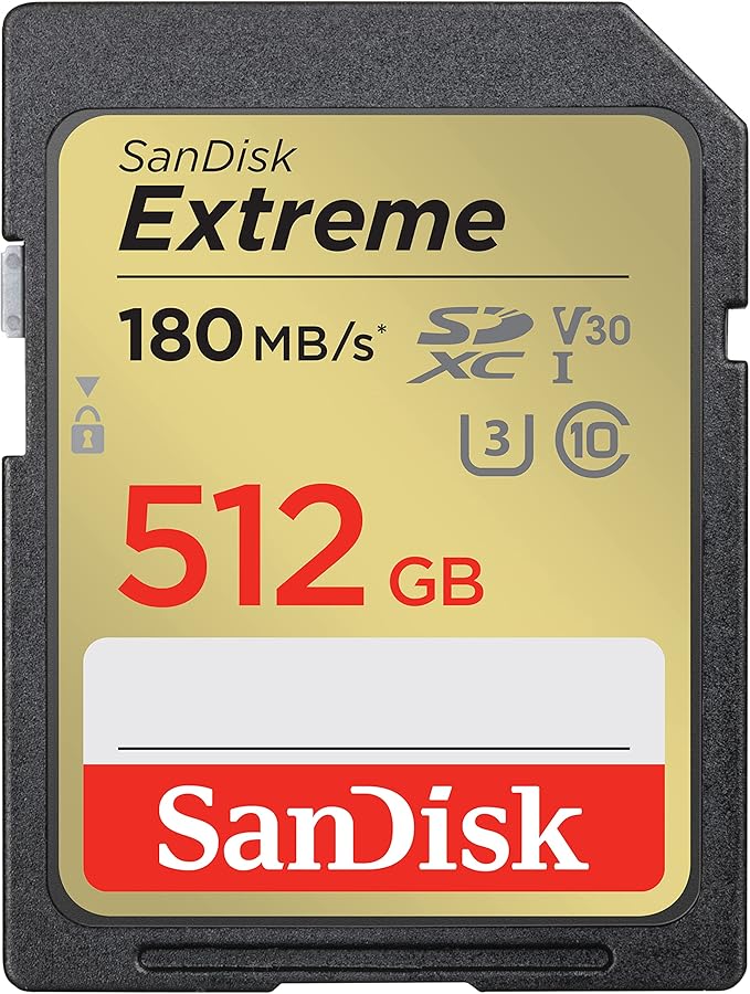 SanDisk Extreme 64GB SDXC UHS-I Memory Card, C10 U3 V30, 4K UHD