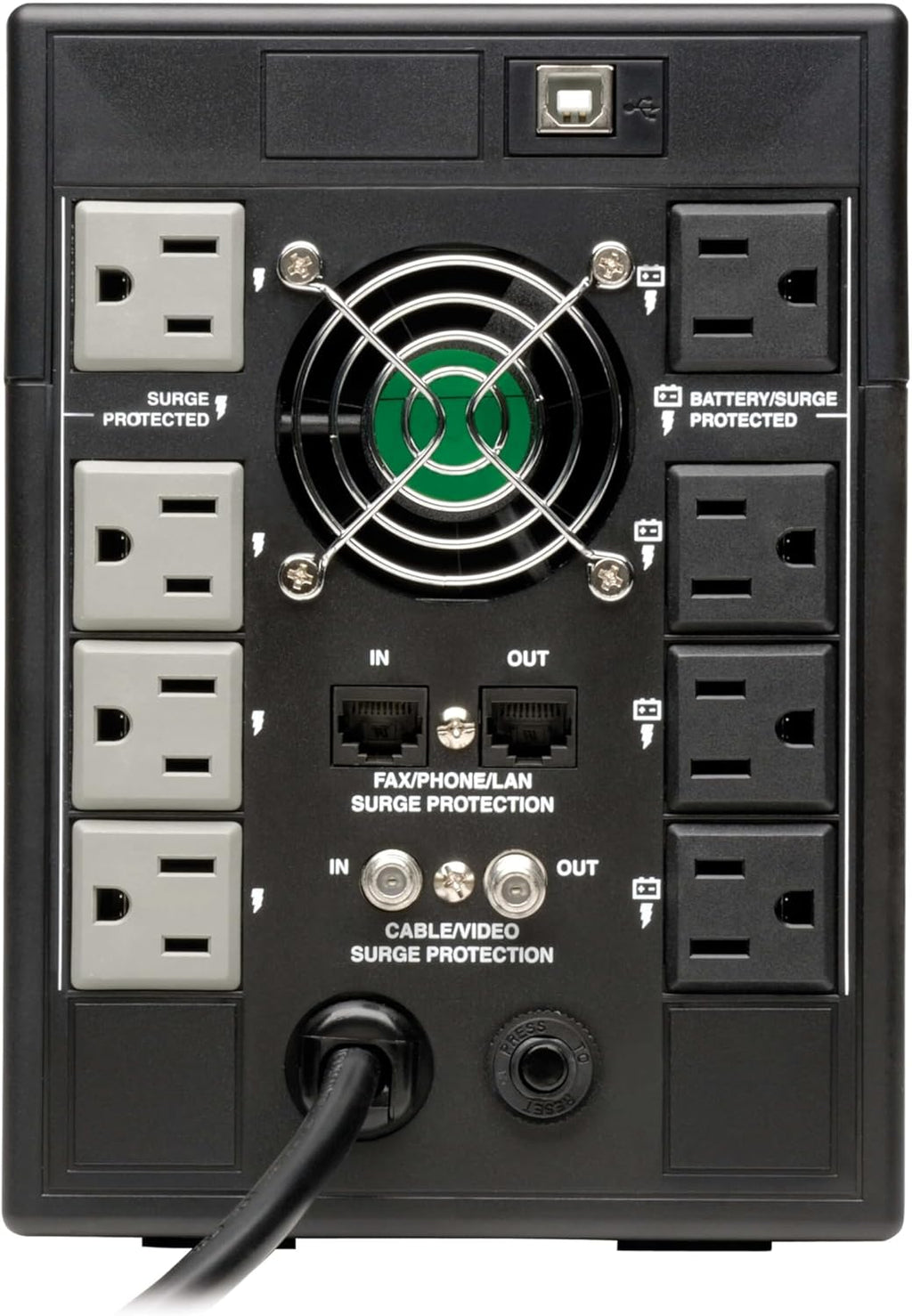 Tripp Lite SMART1500LCD 1500VA 900W Rack-Mount UPS Battery Backup, 8 Outlets, LCD, AVR, 2U Short-Depth