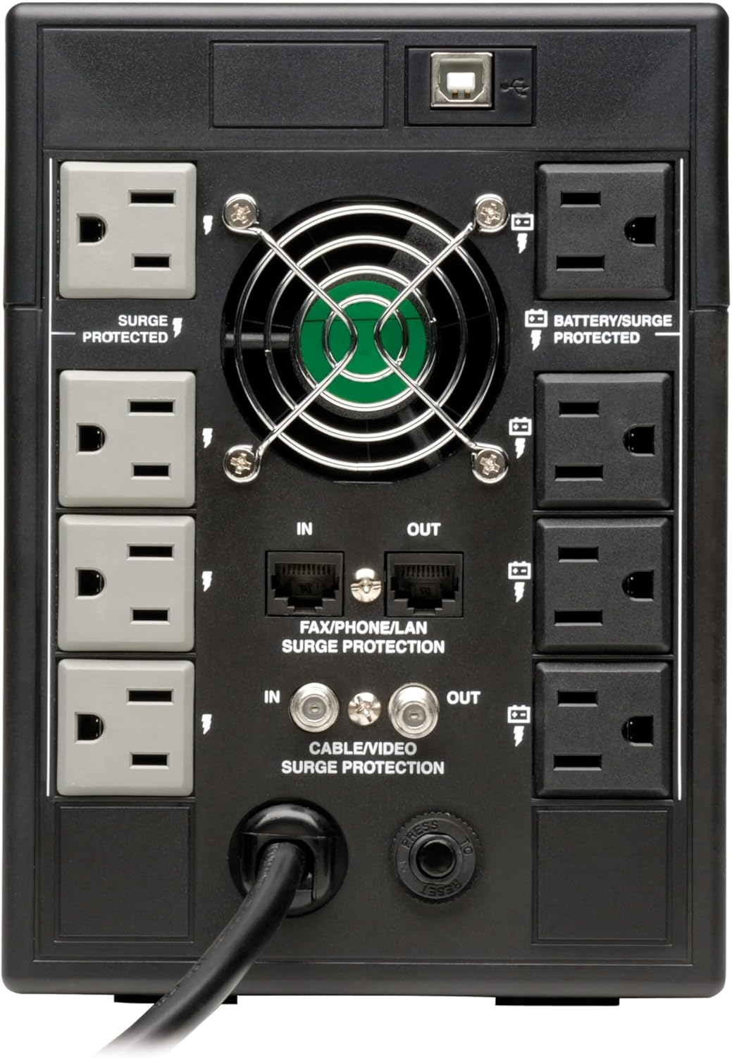 Tripp Lite SMART1500LCD 1500VA 900W Rack-Mount UPS Battery Backup, 8 Outlets, LCD, AVR, 2U Short-Depth