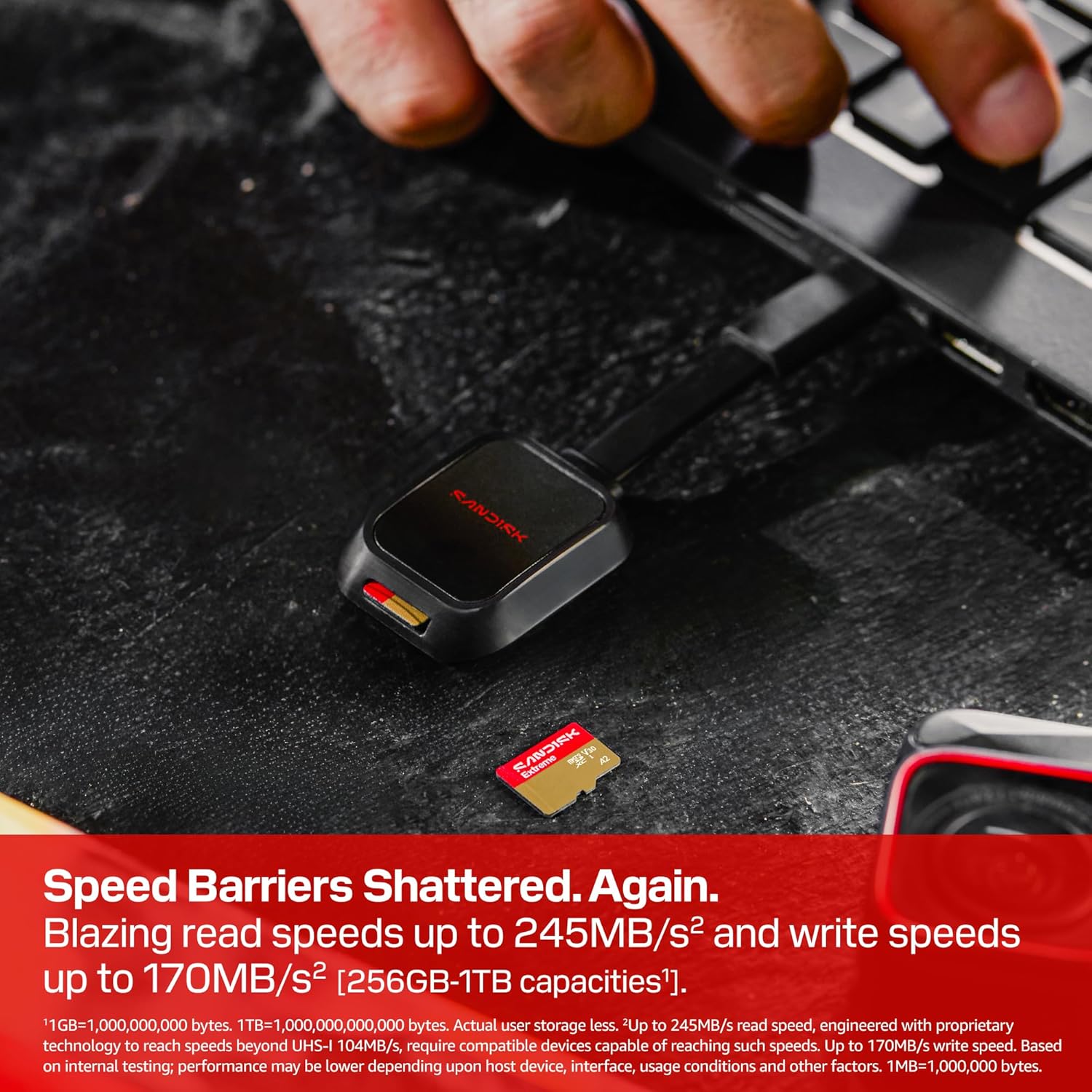 SanDisk Extreme 1TB microSDXC UHS-I Memory Card with Adapter