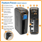 Tripp Lite SMART1500LCD 1500VA 900W Rack-Mount UPS Battery Backup, 8 Outlets, LCD, AVR, 2U Short-Depth
