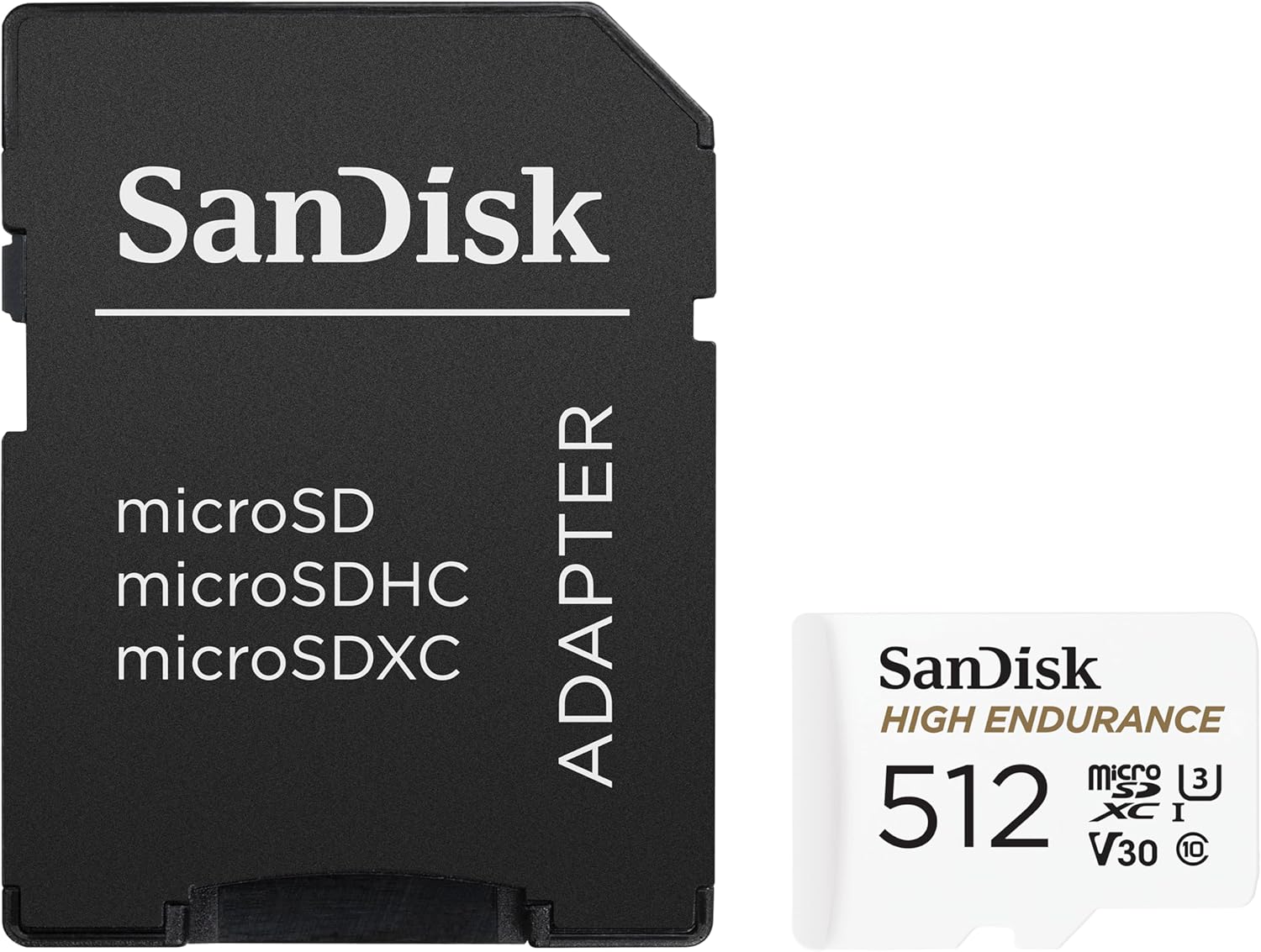 SanDisk 256GB High Endurance microSDXC Card with Adapter for Dash Cams and Home Monitoring