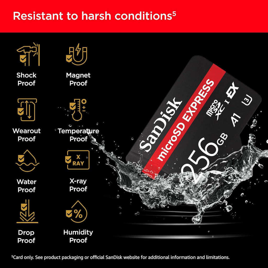 SanDisk 512GB microSD Express Card for Nintendo Switch 2, Up to 880MB/s Read, 650MB/s Write, U3, C10
