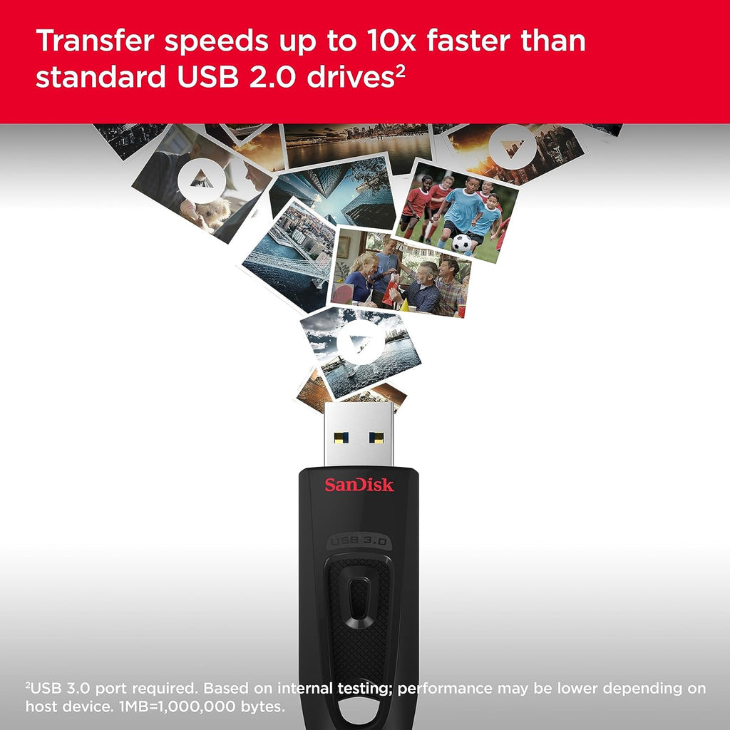 SanDisk Ultra 512GB USB 3.0 Flash Drive, Black