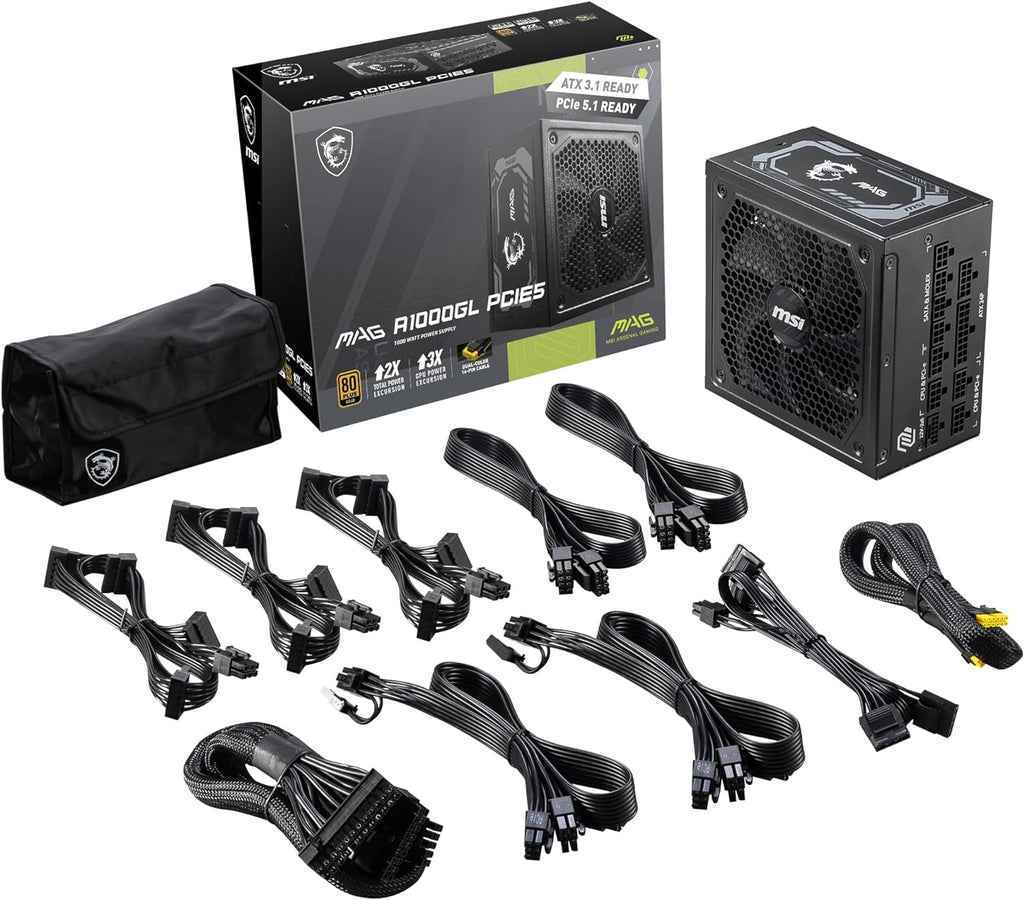 MSI MAG A750GL PCIe 5 750W Fully Modular 80+ Gold ATX Power Supply