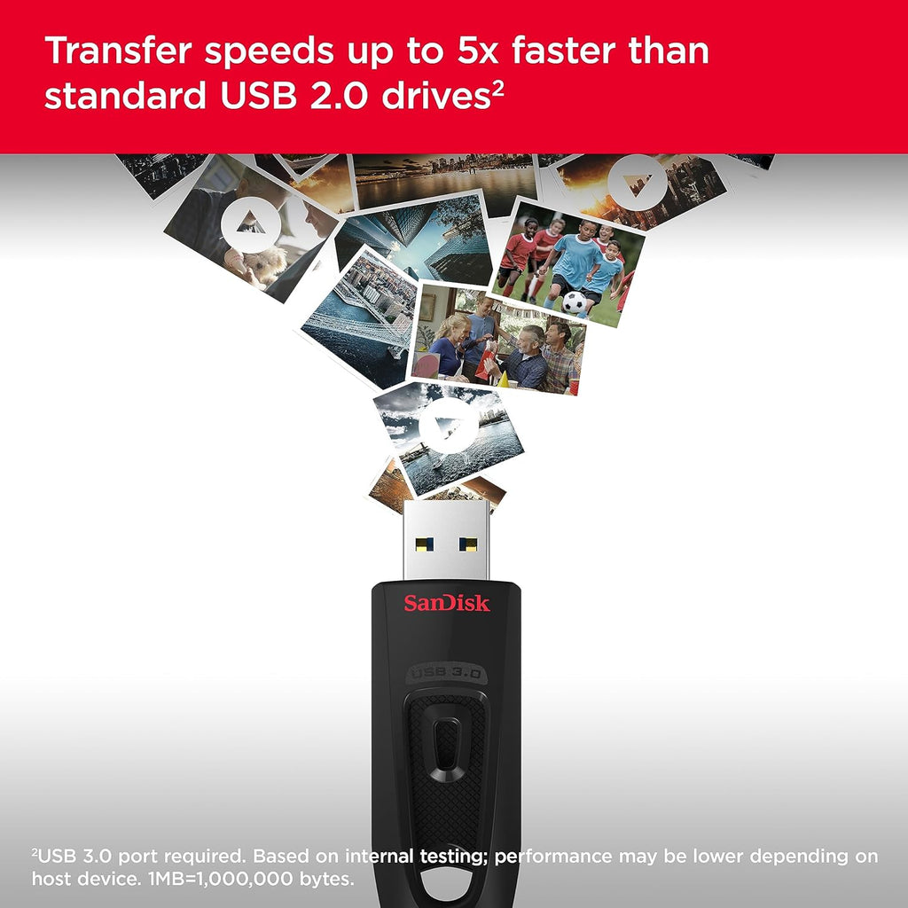 SanDisk Ultra 512GB USB 3.0 Flash Drive, Black