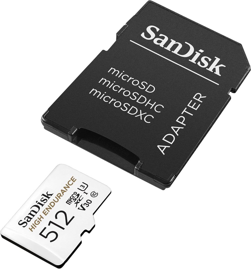 SanDisk 256GB High Endurance microSDXC Card with Adapter for Dash Cams and Home Monitoring